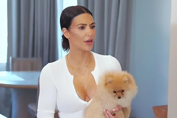 mulher com cachorro no colo