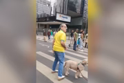 Homem que atacou o "Porquinho da Paulista" com um garfo na manifestação de 7 de Setembro