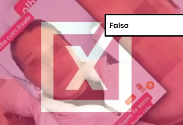 Imagem colorida de postagem falsa