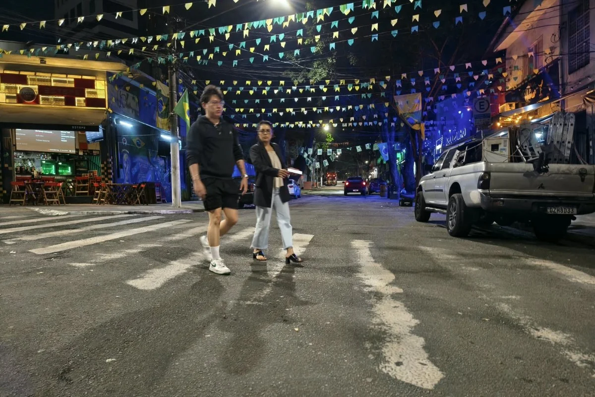 Rua Edson Dias, em Pinheiros, na zona oeste de São Paulo Rua Edson Dias, em Pinheiros, na zona oeste de São Paulo