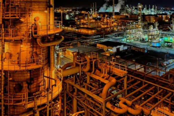 Imagem colorida da Refinaria Replan Paulínea da Petrobras
