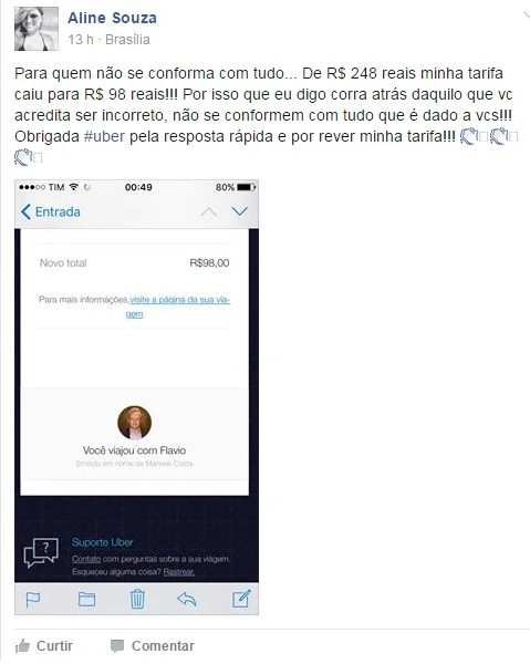 Após reclamação de consumidora do DF, Uber abaixa tarifa cobrada na noite de réveillon
