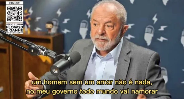 Vídeo: Lula se desculpa por não ter criado Ministério do Namoro