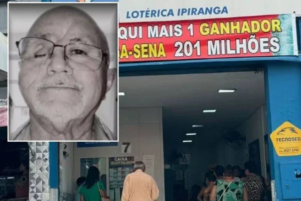 Imagem colorida imagem de homem que ganhou na Mega-Sena