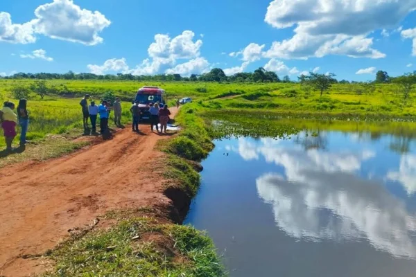 Represa da Aldeia Te Yikuê no município de Caarapó