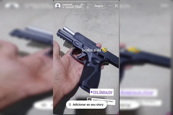 arma encontrada com homem que desafiou a polícia