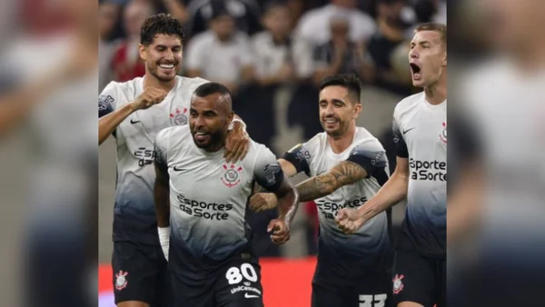 Imagem colorida dos jogadores do Corinthians - Metrópoles