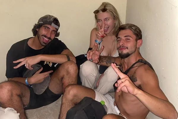Foto de brasileiros em buncker pouco antes de ataque do Hamas - Metrópoles