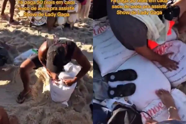 Fãs saco de areia lady gaga - metrópoles