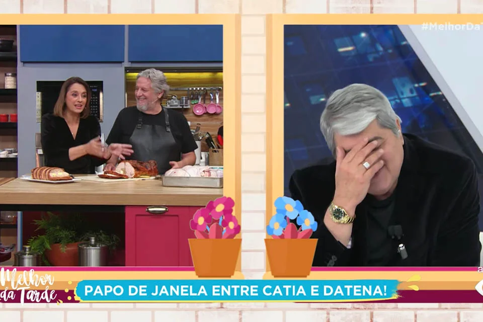 Catia Fonseca faz sugestão de duplo sentido a José Luiz Datena Catia Fonseca faz sugestão de duplo sentido a José Luiz Datena