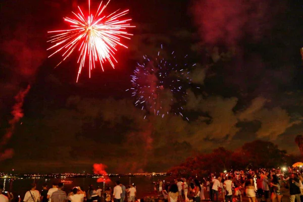 Fogos na passagem de ano em Brasília