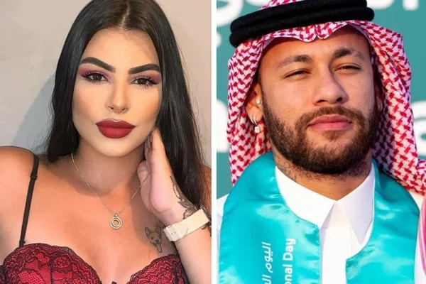 Montagem feita a partir de fotos das redes sociais de Sophia Barclay e Neymar - Metrópoles