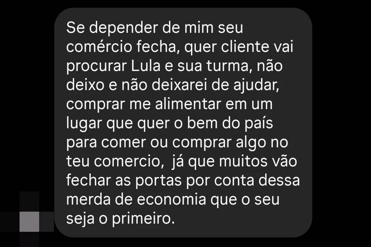 Dona de restaurante no DF declara voto em Lula e sofre boicote: “Que feche” - imagem 2 Dona de restaurante no DF declara voto em Lula e sofre boicote: “Que feche” - imagem 2