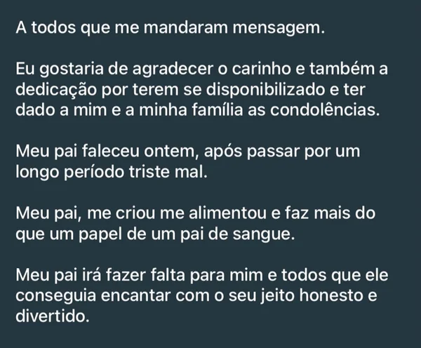 Filho de Juarez Pontes, que foi encontrado morto em casa, desabafa - destaque galeria