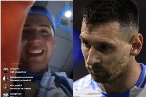 Montagem colorida de Enzo Fernandez e Messi - Metrópoles