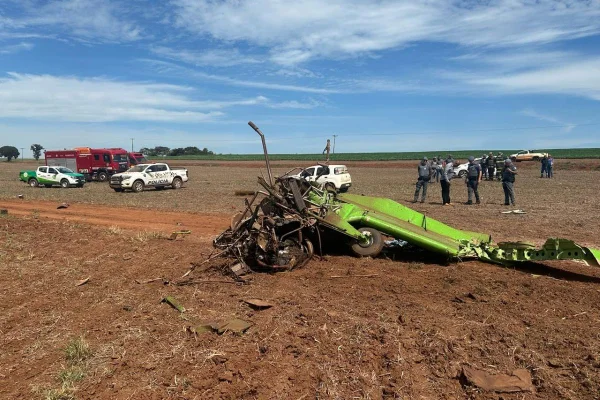Piloto morto em queda de avião fazia pulverização agrícola em fazenda