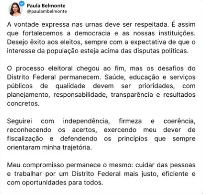 Ex-candidatos ao GDF repercutem vitória de Celina Leão - imagem 2 Ex-candidatos ao GDF repercutem vitória de Celina Leão - imagem 2