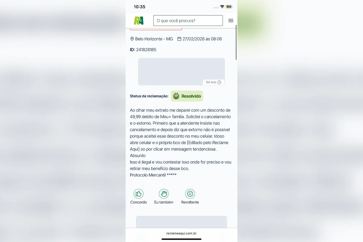 A família registrou um boletim de oorrência A família registrou um boletim de oorrência