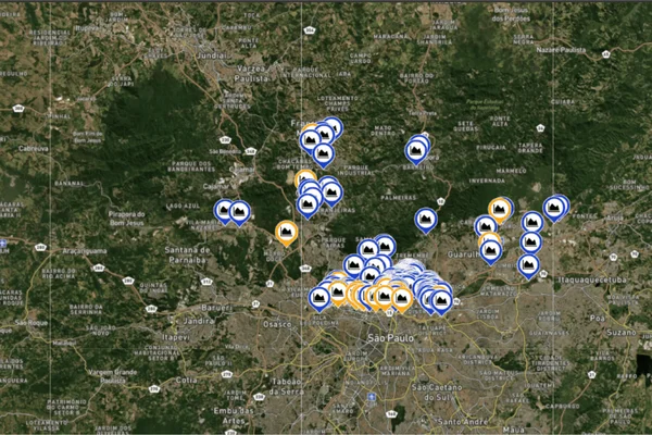 Imagem colorida da tecnologia instalada no esgoto para o acompanhamento da Sabesp - Metrópoles