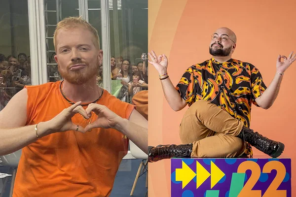 À esquerda, Manoel na Casa de Vidro do BBB23; à direita, Tiago Abravanel no BBB22 - Metrópoles