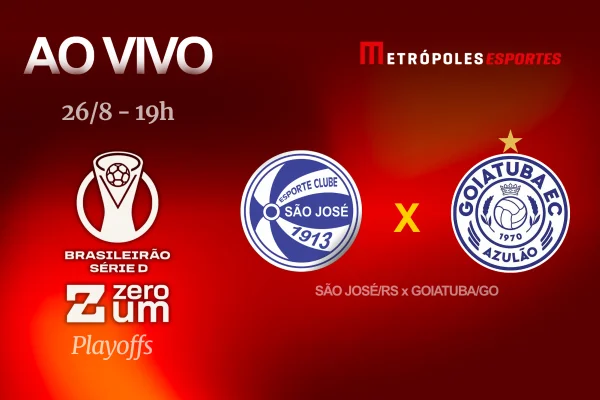 Série D ZeroUm: Metrópoles transmite São José-RS x Goiatuba-GO