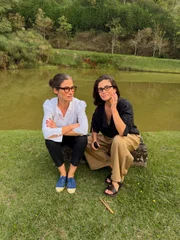 Renata Vasconcellos e irmã gêmea, Lanza Mazza Renata Vasconcellos e irmã gêmea, Lanza Mazza