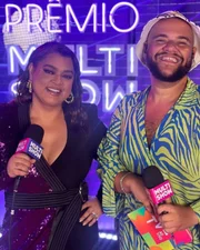 Preeta Gil and Gominyo pose together backstage at a multi-show Preeta Gil and Gominyo pose together backstage at a multi-show