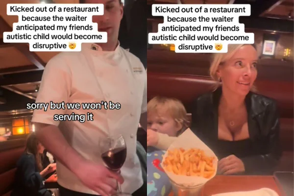 Foto colorida de uma mulher e uma criança em um restaurante - Metrópoles