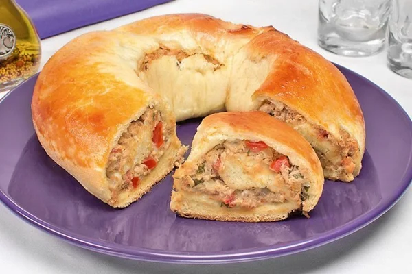 Pão de batata com atum