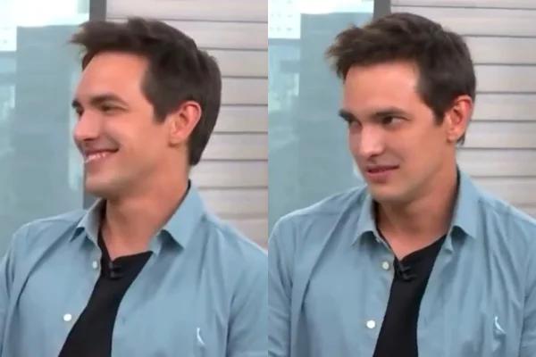 Alessandro Jodar fez careta ao falar com Sabina Simonato