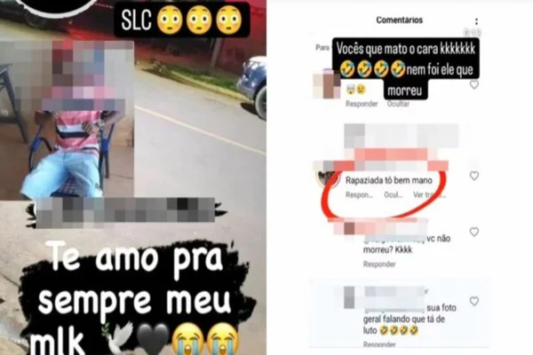 Prints das redes sociais em que o jovem confudido desmente que foi morto - Metrópoles