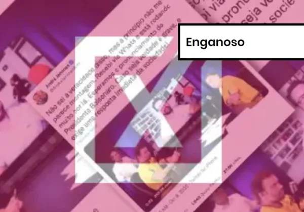 Imagem colorida de postagem enganosa sobre Bolsonaro