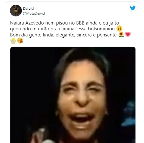 BBB22: Naiara Azevedo é detonada por vídeo zoando deficiência de Lula - imagem 3 BBB22: Naiara Azevedo é detonada por vídeo zoando deficiência de Lula - imagem 3