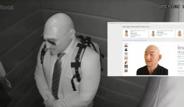 homem usando máscara