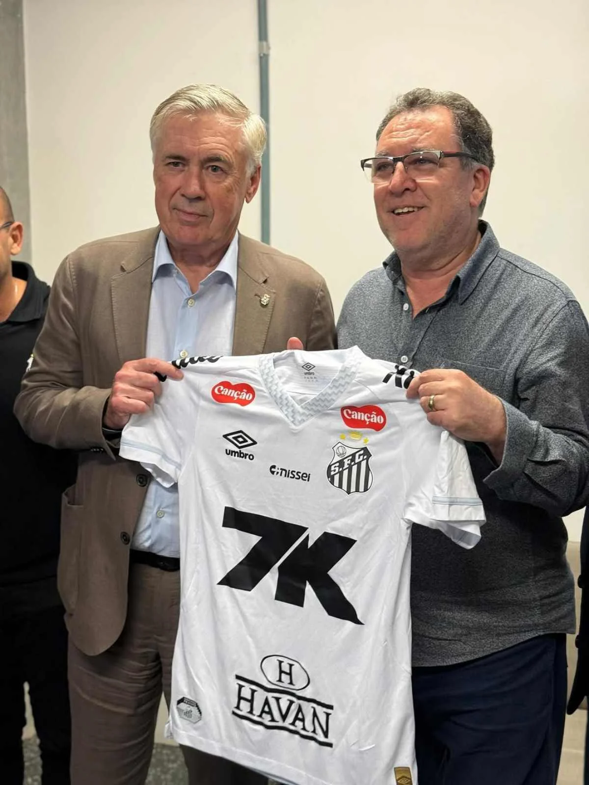 Ancelotti e Marcelo Teixeira Ancelotti e Marcelo Teixeira