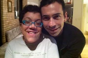 César Tralli e a irmã Gabriela