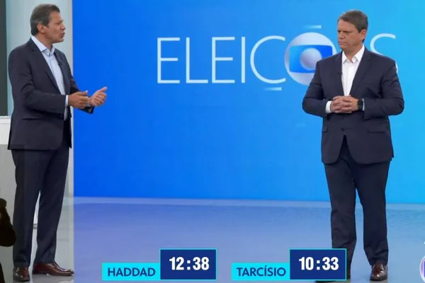 Último debate em SP tem Haddad mais agressivo e Tarcísio na defensiva