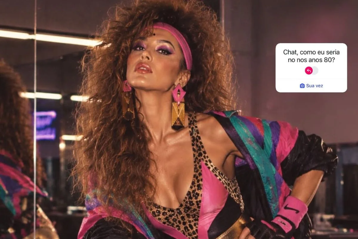 Sabrina Sato entrou na trend que recria fotos no estilo dos anos 1980 Sabrina Sato entrou na trend que recria fotos no estilo dos anos 1980