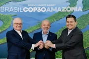 Edson Fachin, Lula e Davi Alcolumbre na COP30 Edson Fachin, Lula e Davi Alcolumbre na COP30