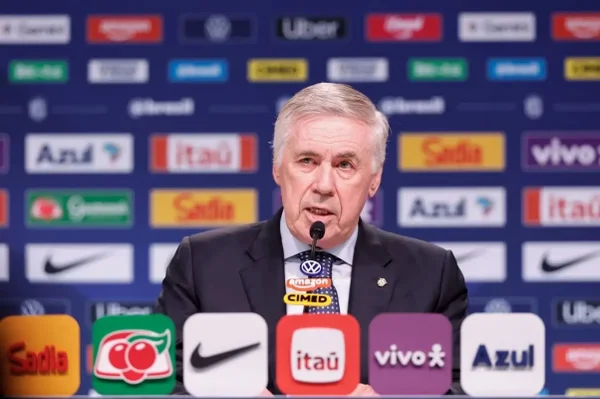 Ancelotti anuncia convocados do Brasil para jogos contra Japão e Singapura