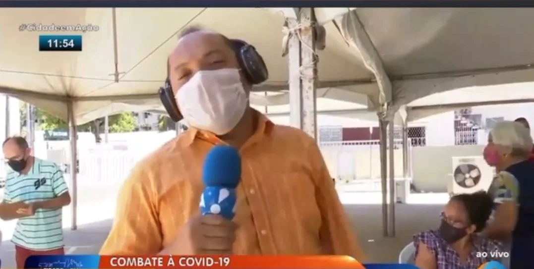 Rubens Júnior, repórter da TV Arapuan, testou positivo para a Covid ao vivo Rubens Júnior, repórter da TV Arapuan, testou positivo para a Covid ao vivo