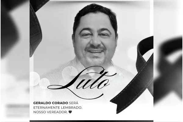 Imagem preto e branco, foto em homenagem à morte de um vereador - Metrópoles