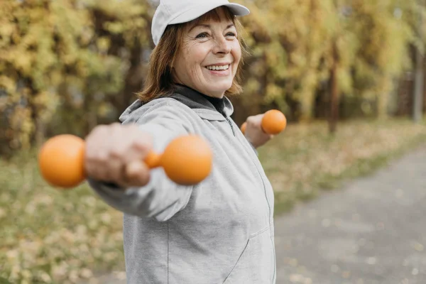Mulher fazendo exercício
