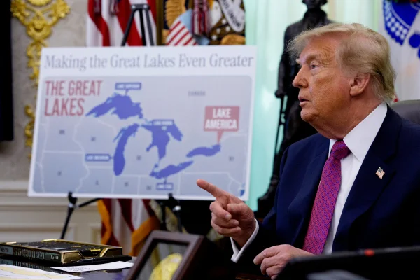 Em meio à crise com Canadá, Trump renomeia Lago Ontário como “Lago América”