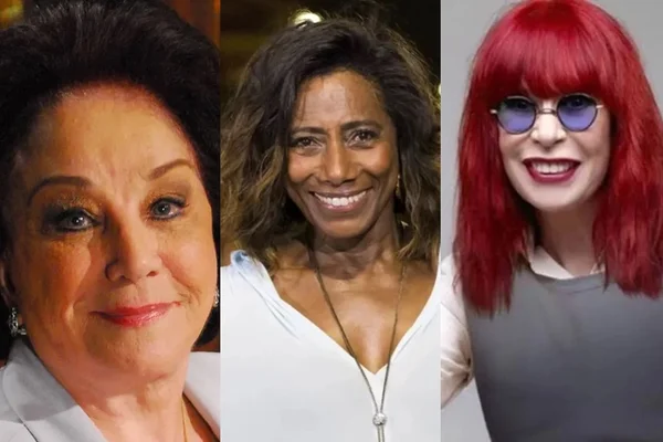 Montagem com fotos de Lolita Rodrigues, Gloria Maria e Rita Lee - Metrópoles
