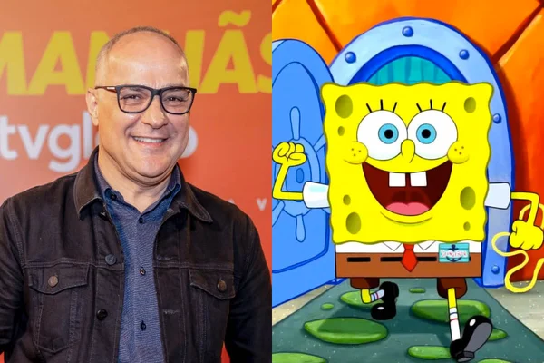 Amauri Soares, diretor de programação da Globo, e Bob Esponja