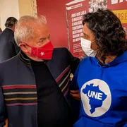 Bruna e o ex-presidente Lula (PT) em encontro em agosto de 2021 Bruna e o ex-presidente Lula (PT) em encontro em agosto de 2021