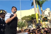 Renan Santos lançou sua campanha à Presidência em frente à Faculdade de Direito da USP e anunciou Guto Schiavetto ao Senado por São Paulo