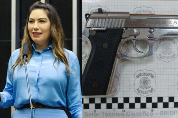 Arma foi apreendida com deputada no raio-X de aeroporto - Metrópoles