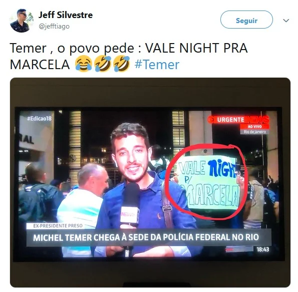 Homem dá “vale night para Marcela Temer” ao vivo na GloboNews - imagem 6 Homem dá “vale night para Marcela Temer” ao vivo na GloboNews - imagem 6